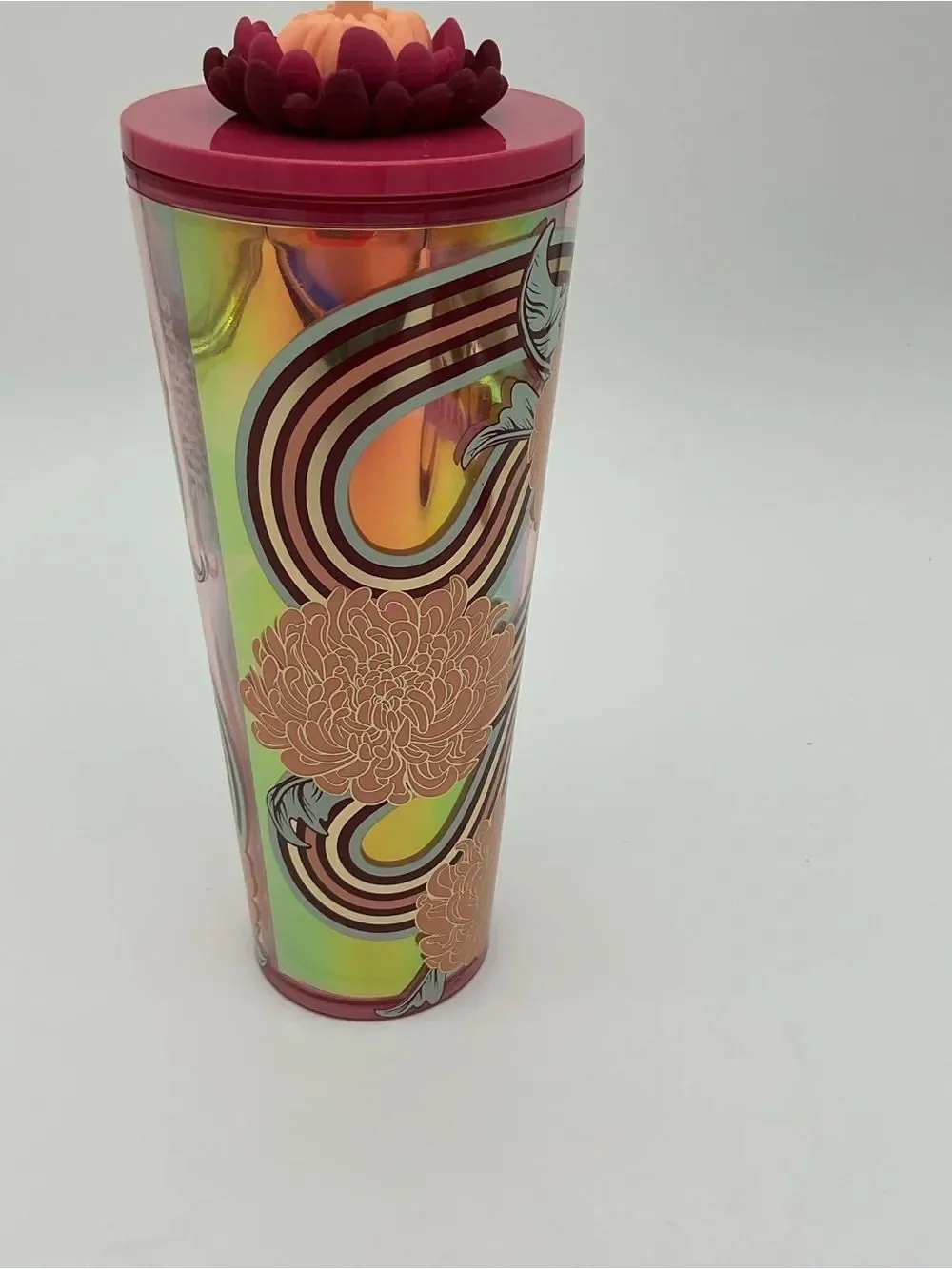Starbucks 2024 Holiday Flower Straw Cold Cup